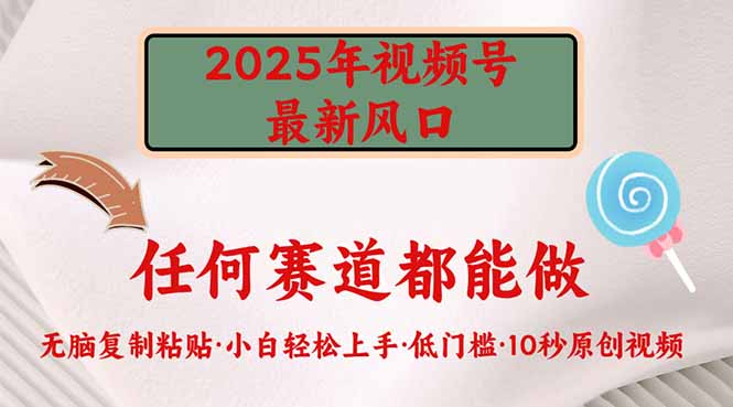 2025年视频号新风口，低门槛只需要无脑执行-59网创