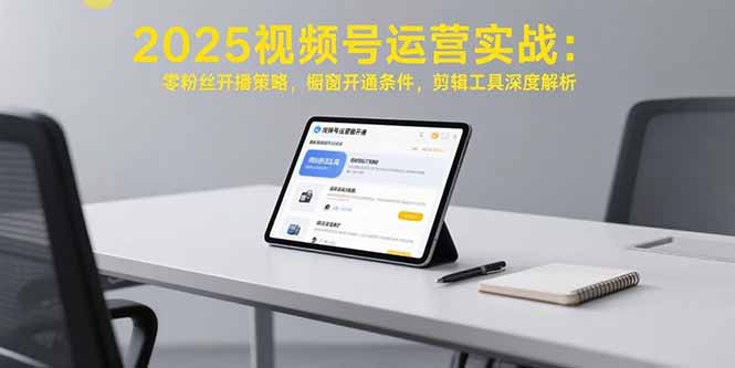 2025视频号运营实战：零粉丝开播策略，橱窗开通条件，剪辑工具深度解析-59网创
