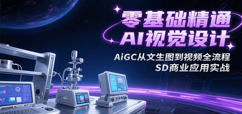 零基础精通AI视觉设计,AiGC从文生图到视频全流程,SD商业应用实战-59网创